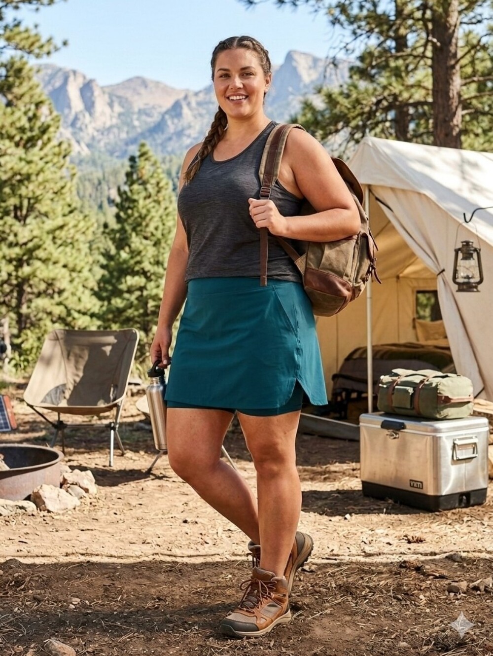 NWT Eddie Baur - Teal Athletic Skort with Built-In Shorts